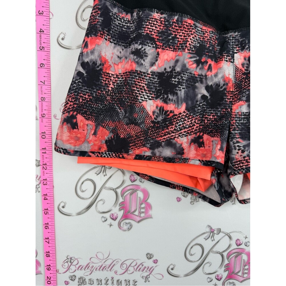 MPG shorts dual neon tie dye Black & Coral Tie-Dye Athletic Shorts - Picture 3 of 10